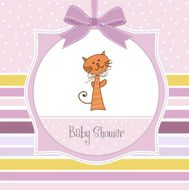 new baby shower card with cat N26