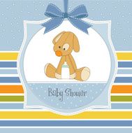 baby shower card with puppy N8