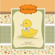 baby shower card with little duc N5