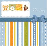 baby shower card with funny animals N13