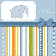 new baby boy announcement card N25