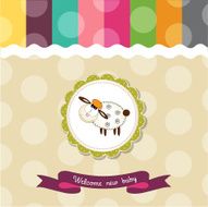 cute baby shower card with sheep N32