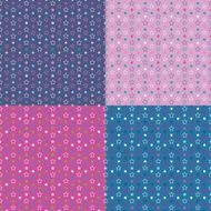 colorful stars pattern set
