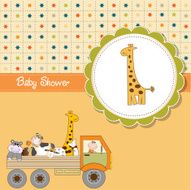 funny cartoon baby shower card