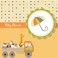 funny cartoon baby shower card N3