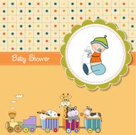 funny cartoon baby shower card N5