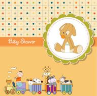 funny cartoon baby shower card N7