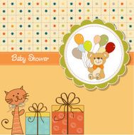 funny cartoon baby shower card N10