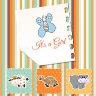 New baby girl shower invitation