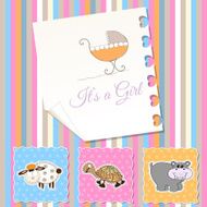 New baby girl shower invitation N2