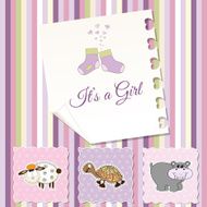 New baby girl shower invitation N4