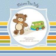 baby shower card with cute teddy bear N69