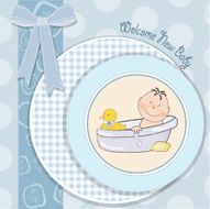 Baby boy shower card N83