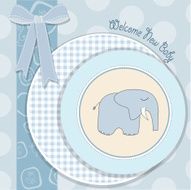 Baby boy shower card N84