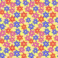 Multi Colored Seamless Floral Pattern