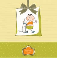 New baby announcement card N38