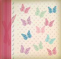 Beautiful baby vintage greeting card vector N14