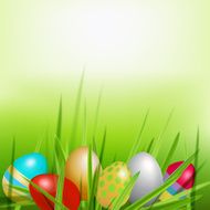 Easter Eggs Grass