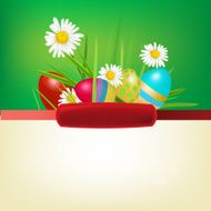 Easter Eggs Grass Background