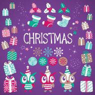 Christmas vector elements set for festive design