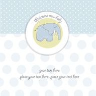 new baby boy announcement card N28