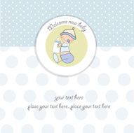 new baby announcement card with kid N10