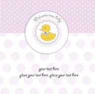 baby shower card with little duck N6