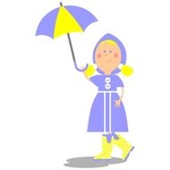 Girl walking with umbrella 20