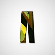 Abstract illustration on pants N119