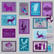 Christmas Postage Stamps - for design