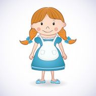 Cute little girl on white background