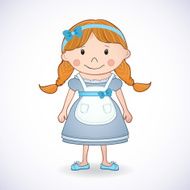 Cute little girl on white background N2