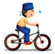 boy biking