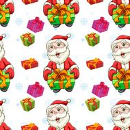 santa claus and gifts