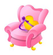 Vector icon sofa and gift