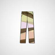 Abstract illustration on pants N121