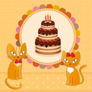 Cat cake - Illustration