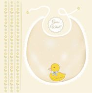 baby shower card with little duck N8