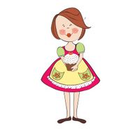 Girl with birthday cake N2