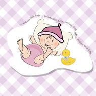 Baby girl shower card N74