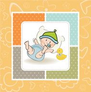 Baby boy shower card N87