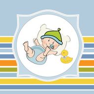 Baby boy shower card N88