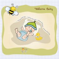 Baby boy shower card N89