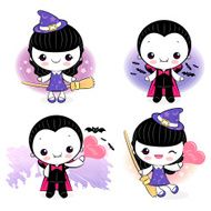Dracula and Little Witch Character
