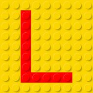 Letter L in construction kit