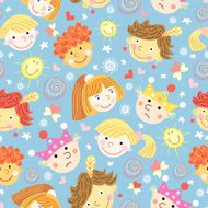 Children Heads Background