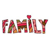 Handwritten words &quot;Family&quot;