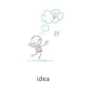 The birth of an idea Illustration