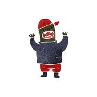 retro cartoon boy in cap
