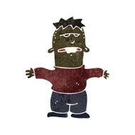 retro cartoon ugly boy